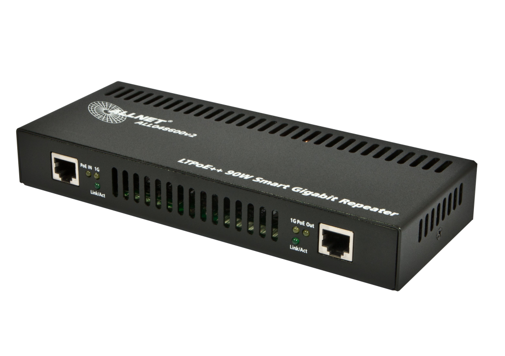 ALLNET ALL048600v2 – PoE Gigabit Repeater PoE++ (90 W)
