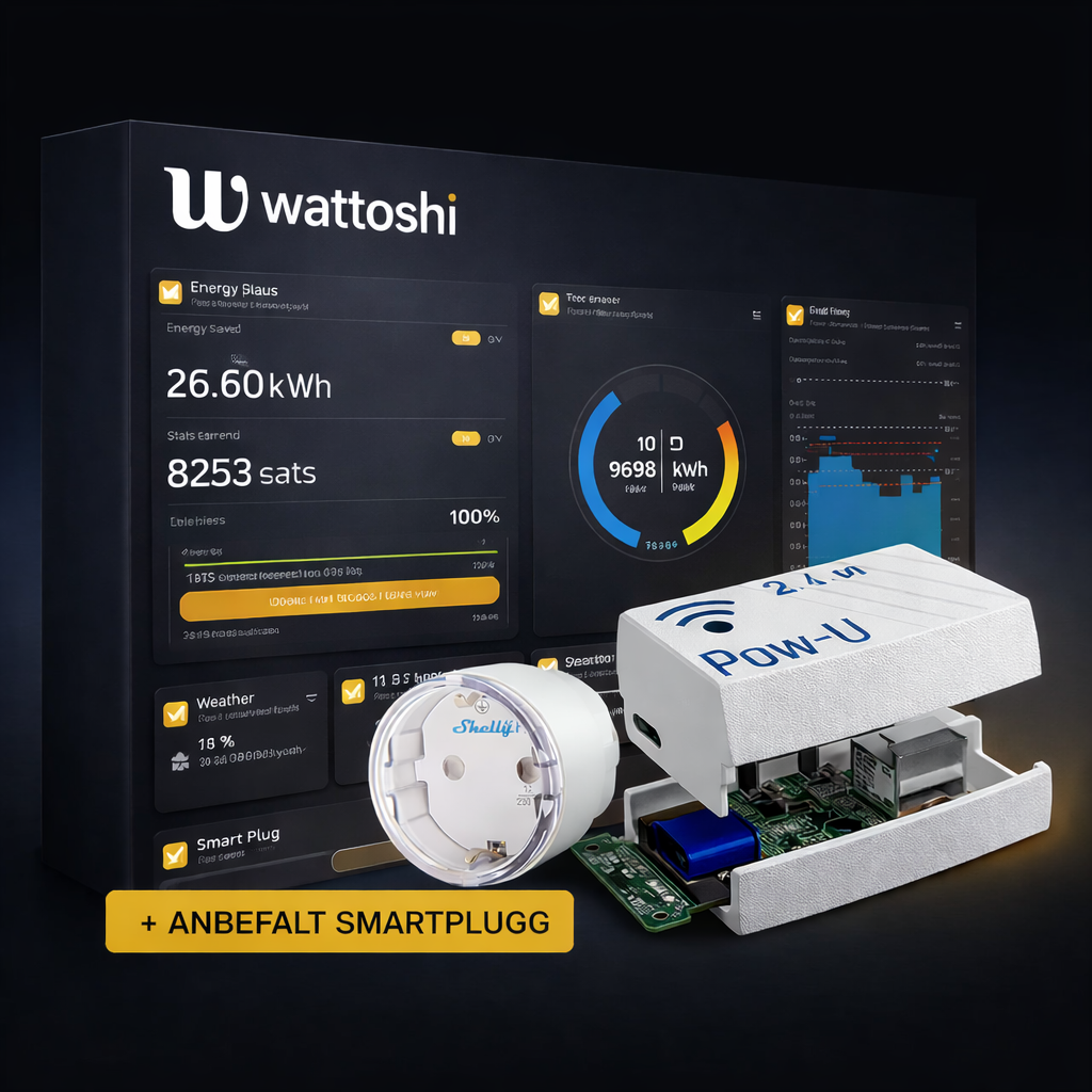 Sanntidsmåler anbefalt smartplug + 12mnd Wattoshi
